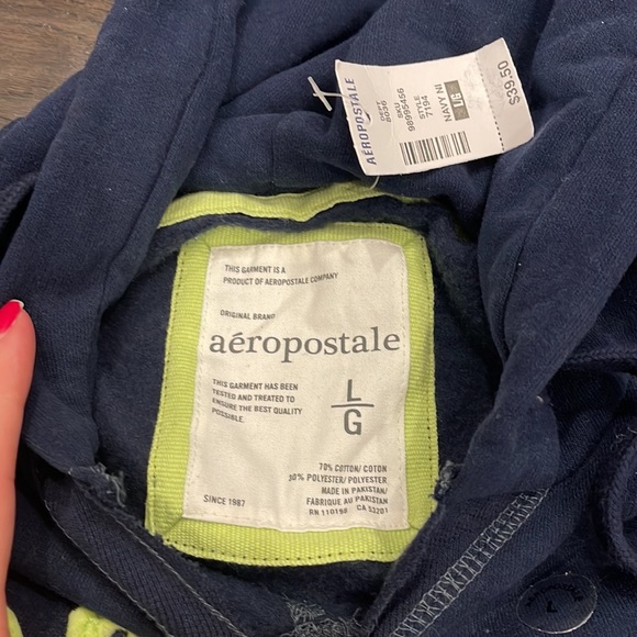 Brand new Aeropostale Navy Hoodie size L - Picture 4 of 4